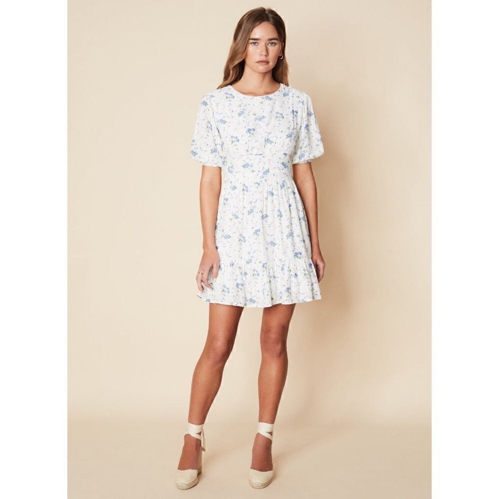 FAITHFULL THE BRAND Desmond Mini Dress Astoria Floral Print